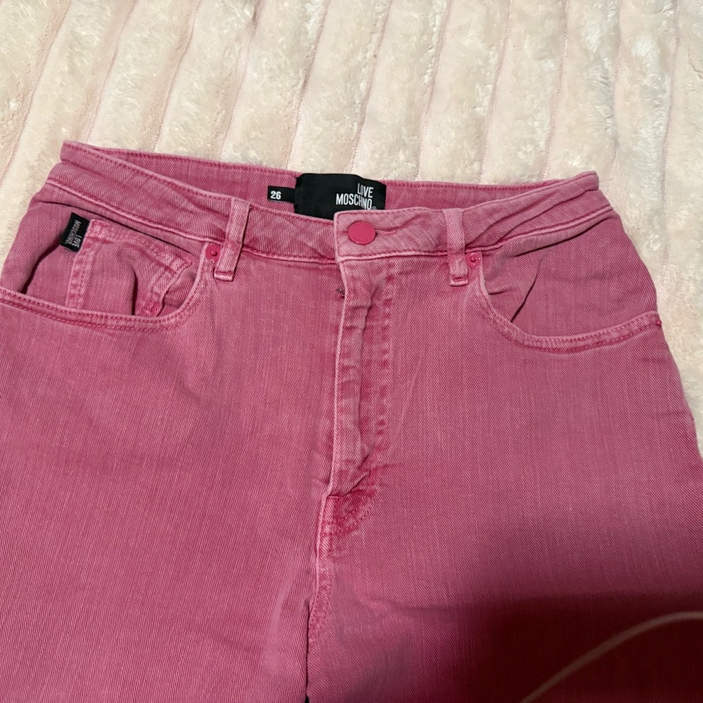 Love Moschino Fuchsia High Rise Women's Jeans